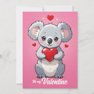 Cartão De Festividades Coala fofo amor rosa dia dos namorados