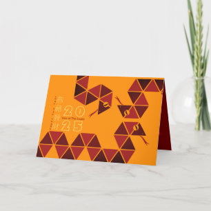 Cartão De Festividades Cobra de Ano Novo Chinês 2025 GCb