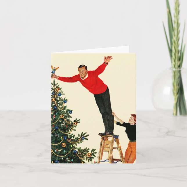 Cartão De Festividades Cobrindo a árvore (Frente)