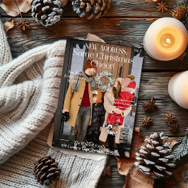 Cartão De Festividades Cobrir da nova família de fotos de Natal