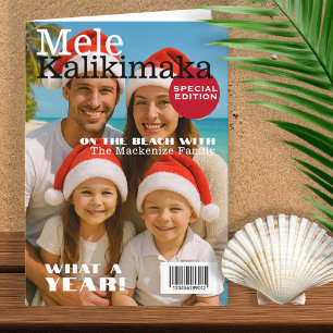 Cartão De Festividades Cobrir da revista Mele Kalikimaka Personalizado