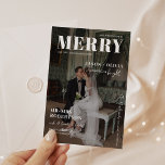 Cartão De Festividades Cobrir da Revista Trendy Casado no Natal<br><div class="desc">Cartão de Férias de Natal Casado com o Cobrir da Revista Trendy</div>