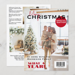 Cartão De Festividades Cobrir de Natal da Revista Personalizado