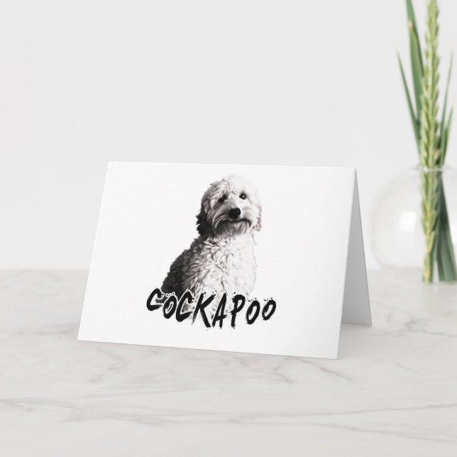 Cartão De Festividades Cockapoo (Frente)