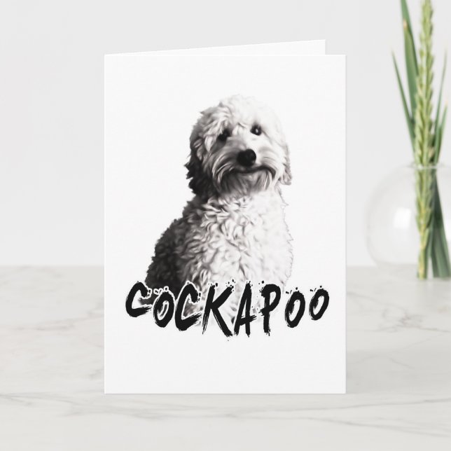 Cartão De Festividades Cockapoo (Frente)