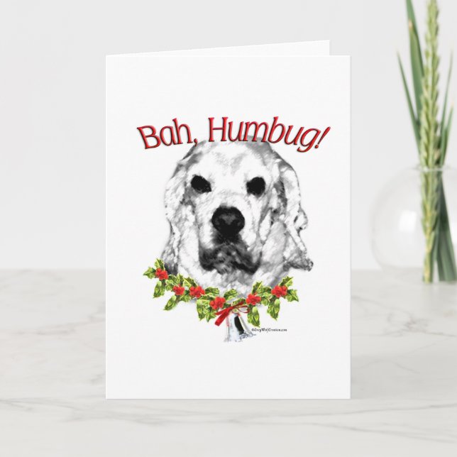 Cartão De Festividades Cocker Spaniel Bah Humbug (Frente)