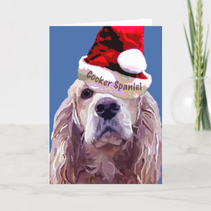 Cartão De Festividades Cocker Spaniel de Natal