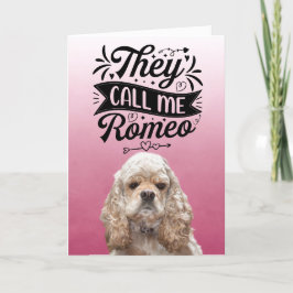 Cartão De Festividades Cocker Spaniel Engraçado Personalizado Dia dos Nam