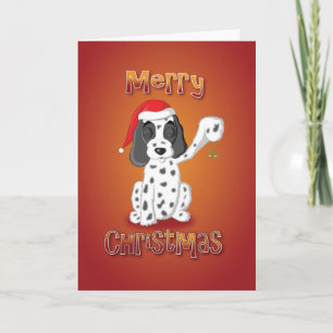Cartão De Festividades cocker spaniel - mistletoe - merry christmas
