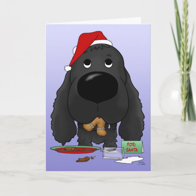 Cartão De Festividades Cocker Spaniel Natal (Frente)
