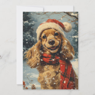 Cartão De Festividades Cocker Spaniel Natal