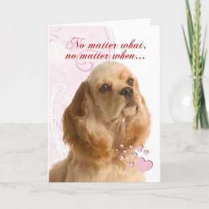 Cartão De Festividades Cocker Spaniel no Dia dos Namorados