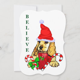 Cartão De Festividades Cocker Spaniel Puppy Natal