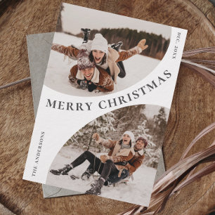 Cartão De Festividades Código QR de Natal do Elegante Simples Na moda 3 F