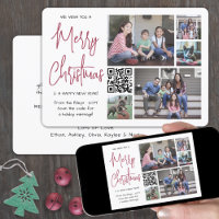 Código QR Desejamos a você uma Feliz Foto Vermelha