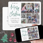 Cartão De Festividades Código QR Desejamos que você Feliz Natal 5 Foto Ve<br><div class="desc">Este ano comemora as maravilhas alegres da tecnologia moderna com uma divertida placa interativa de colagem de fotos com código QR. Compartilhe cinco das suas fotografias favoritas, bem como uma mensagem de vídeo, música, álbum de fotografias ou outro Web site online. Todo o texto desta modelo é simples de personalizar...</div>