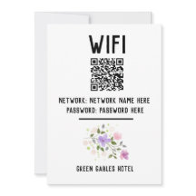 Código WiFi com código QR e Design Floral