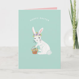 Cartão De Festividades Coelhinho da Páscoa Feliz