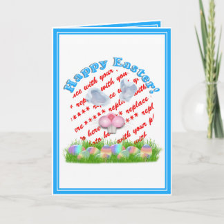 Cartão De Festividades Coelhinho da Páscoa (Orelhas e Nariz Ajustáveis) M