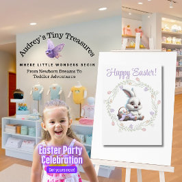 Cartão De Festividades Coelhinho de Páscoa com Bolsa de Ovos