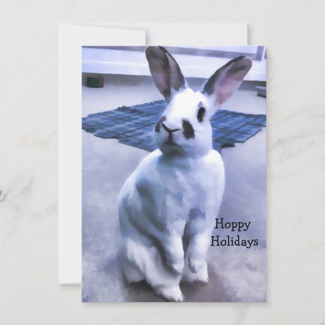 Cartão De Festividades Coelho bonito (Frente)