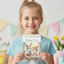 Coelho da Páscoa Feliz & Cumprimentos de Ovos