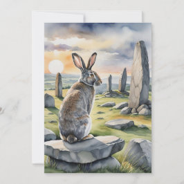 Cartão De Festividades Coelho de Ostara Equinócio da Primavera Eostre Wic
