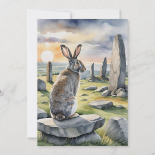 Cartão De Festividades Coelho de Ostara Equinócio da Primavera Eostre Wic