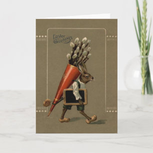 Cartão De Festividades Coelho de Páscoa Flor