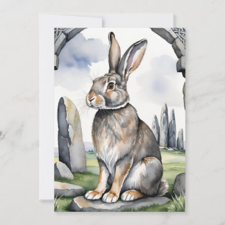 Cartão De Festividades Coelho Ostara Equinócio da Primavera Eostre Wicca