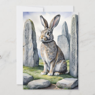 Cartão De Festividades Coelho Ostara Equinócio da Primavera Eostre Wicca
