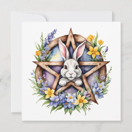 Cartão De Festividades Coelho Ostara Equinócio da Primavera Eostre Wicca