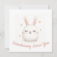 Coelho Personalizável Algum Coelhinho Ama Você