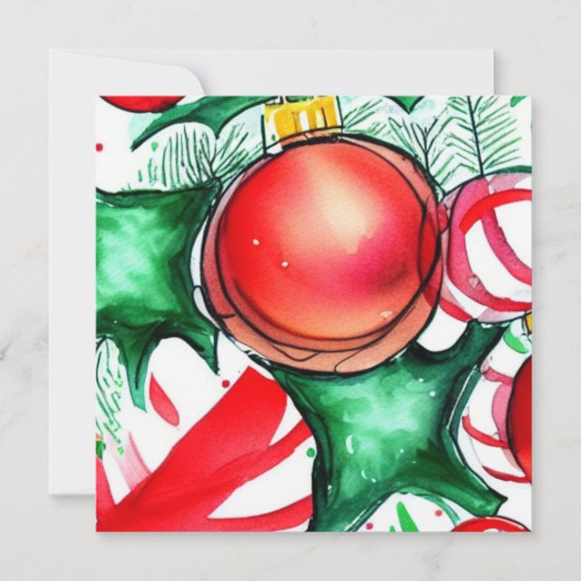 Cartão De Festividades Coisas de Natal (Frente)