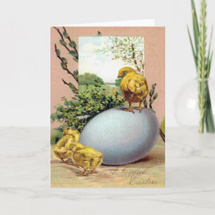 Cartão De Festividades Coisas efêmeras da páscoa do Victorian