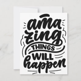 Cartão De Festividades Coisas incríveis vão acontecer, motivacionais