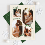 Cartão De Festividades colagem 4 fotos múltiplas Arcos Green Oval Photo<br><div class="desc">***este design faz parte de uma coleção correspondente*** ______________________ este modelo de design é totalmente editável / personalizável por você o cliente - clique em personalizar outro botão se quiser mover, adicionar, eliminar ou fazer alterações significativas ao design ________________________ ___ *se tiver perguntas sobre DESIGN ou precisar de mais designs...</div>