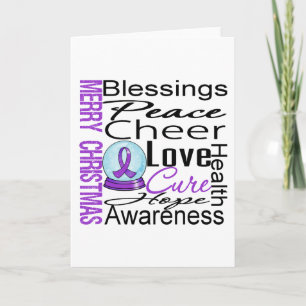 Cartão De Festividades Colagem da doença de Alzheimer de Natal