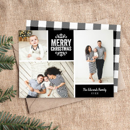 Cartão De Festividades Colagem da foto do Feliz Natal 3