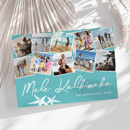 Cartão De Festividades Colagem de 10 Fotos Mele Kalikimaka