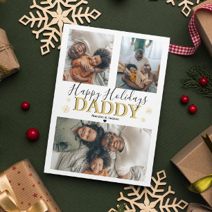 Cartão De Festividades Colagem de 3 Fotos Moderna Natal