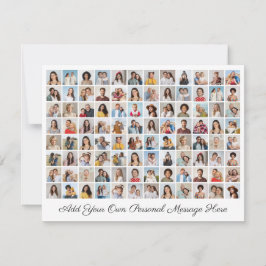 Cartão De Festividades Colagem de 96 Fotos Adicione Seu Próprio Recado