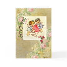 Colagem de Ângulos e Corações do Namorados Vintage