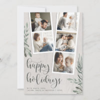 Colagem de Booth de Natal Rustic Wood Greenery