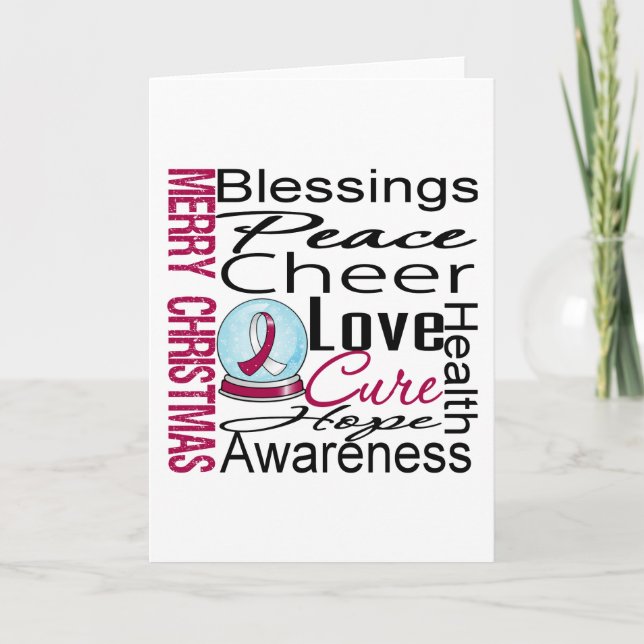 Cartão De Festividades Colagem de Canceres de pescoço de Natal (Frente)