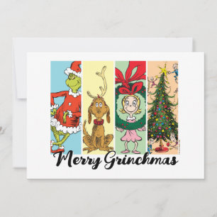 Cartão De Festividades Colagem de Férias Merry Grinchmas