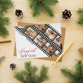 Cartão De Festividades Colagem de Foto de Filme de Câmera Minimal Feliz A