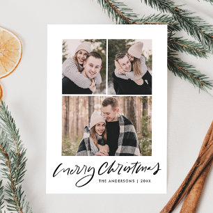 Cartão De Festividades Colagem de Fotografias com Ortografia Preta de Fel