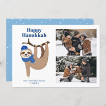 Colagem de Fotografias Cute Hanukkah Sloth 2