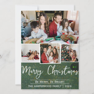 Cartão De Festividades Colagem de Fotografias da Família de Natal de aleg